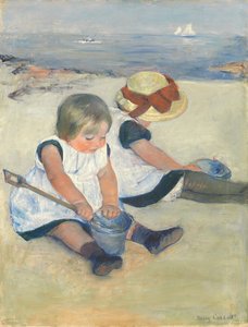 Kinderen Spelen op het Strand, 1884 door Mary Cassatt